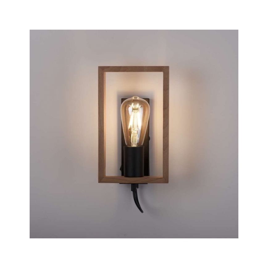 Leuchten Direkt 15654-18 - Seinavalgusti FRANKY 1xE27/60W/230V akaatsia