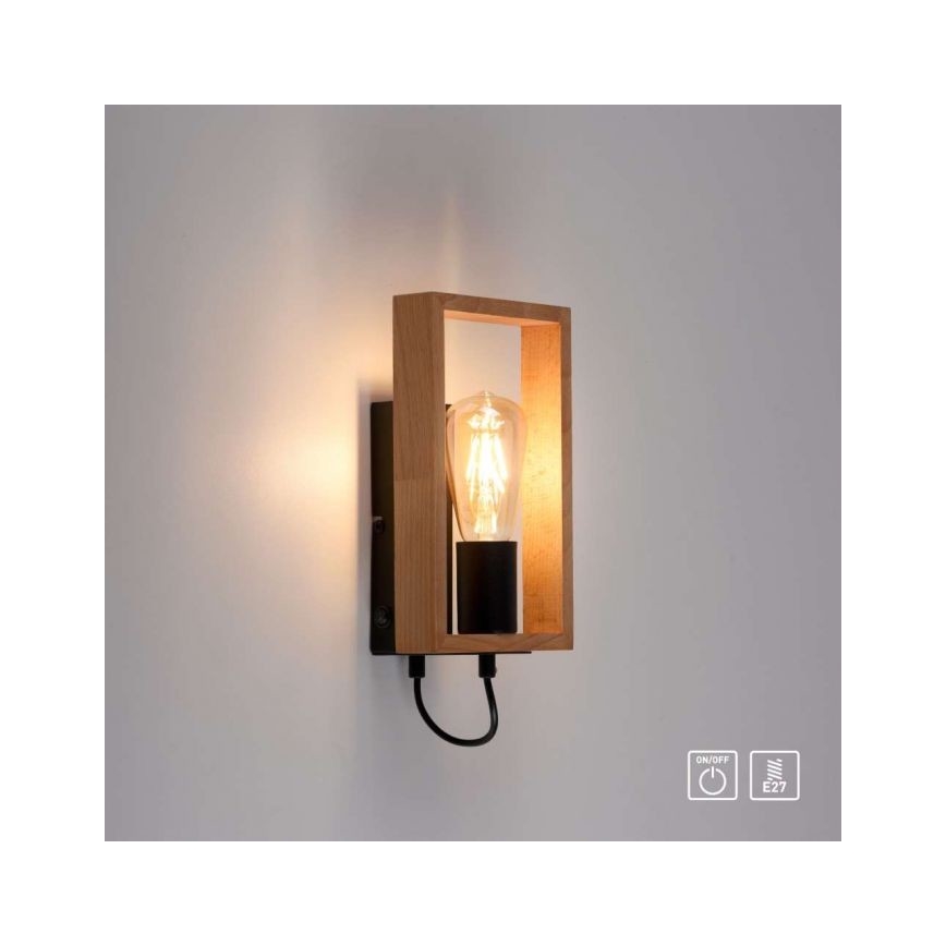 Leuchten Direkt 15654-18 - Seinavalgusti FRANKY 1xE27/60W/230V akaatsia