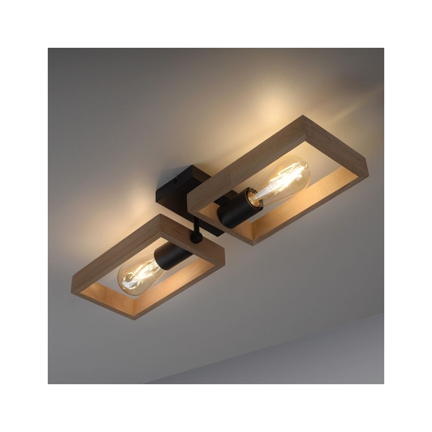 Leuchten Direkt 15657-18 - Pinnale kinnitatav lühter FRANKY 2xE27/60W/230V akaatsia