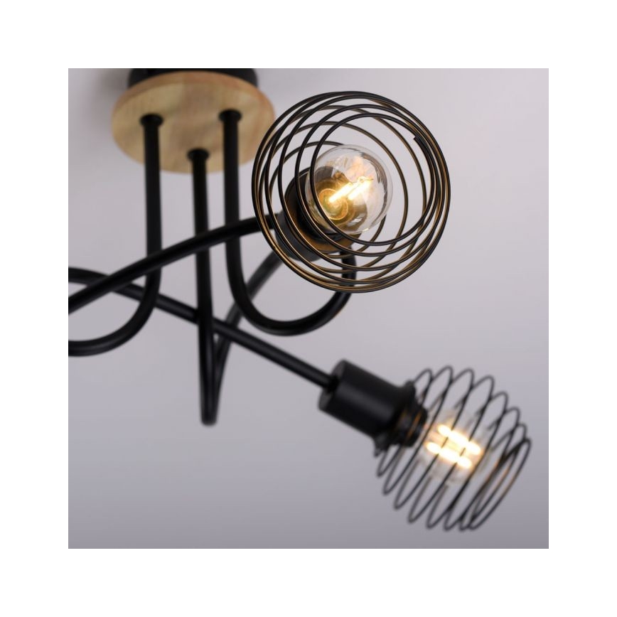 Leuchten Direkt 15923-79 - Pinnale kinnitatav lühter EUGEN 3xE14/40W/230V tamm