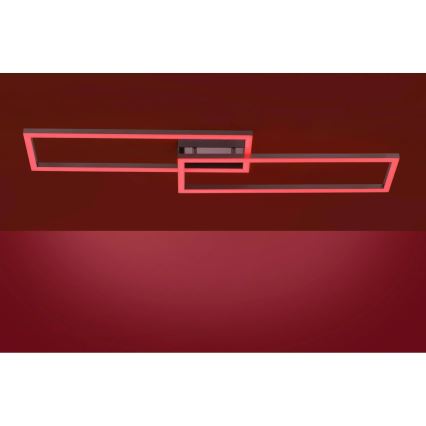 Leuchten Direkt 16430-55 - LED RGBW hämardatav laelamp MAXI 2xLED/18W/230V 2700-5000K mattkroom + kaugjuhtimispult