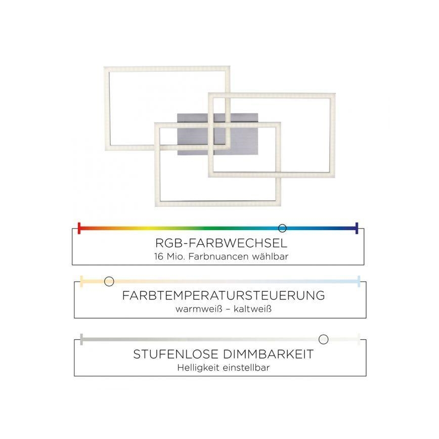 Leuchten Direkt 16431-55 - RGB LED Hämardatav pinnale kinnitatav lühter MAXI LED/27W/230V + kaugjuhtimispult
