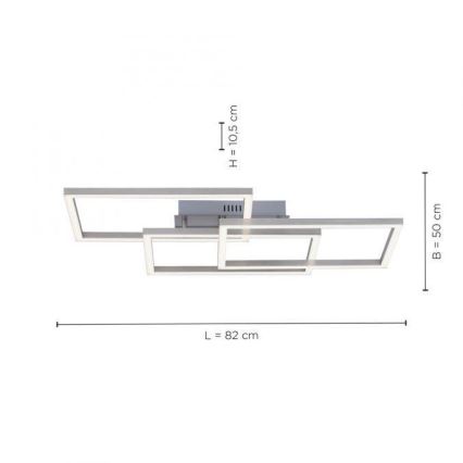 Leuchten Direkt 16431-55 - RGB LED Hämardatav pinnale kinnitatav lühter MAXI LED/27W/230V + kaugjuhtimispult