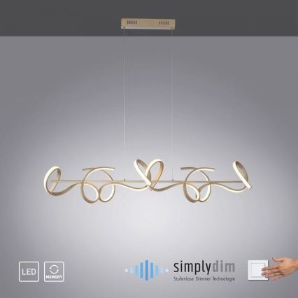 Leuchten Direkt 19033-60 - LED Hämardatav lühter CURLS LED/40,8W/230V