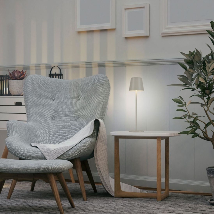 Leuchten Direkt 19250-40 - LED Väli hämardatav laetav laualamp EURIA LED/3W/5V 2600 mAh IP54 hall