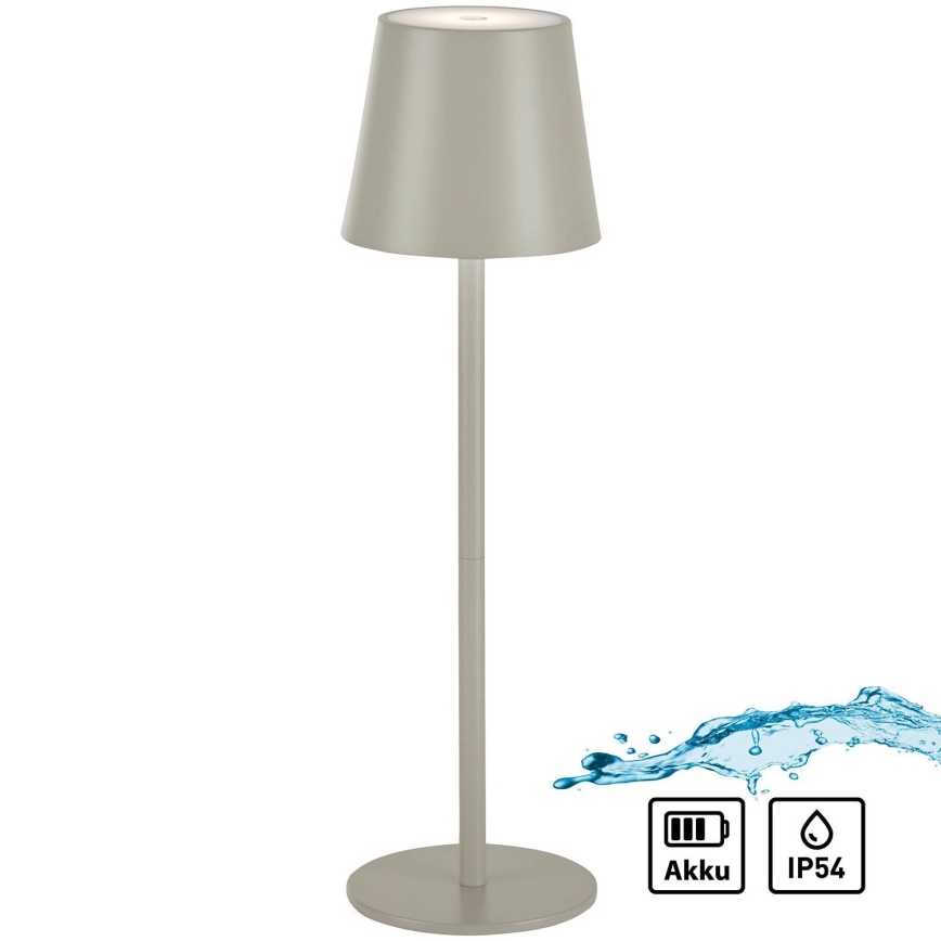 Leuchten Direkt 19250-40 - LED Väli hämardatav laetav laualamp EURIA LED/3W/5V 2600 mAh IP54 hall