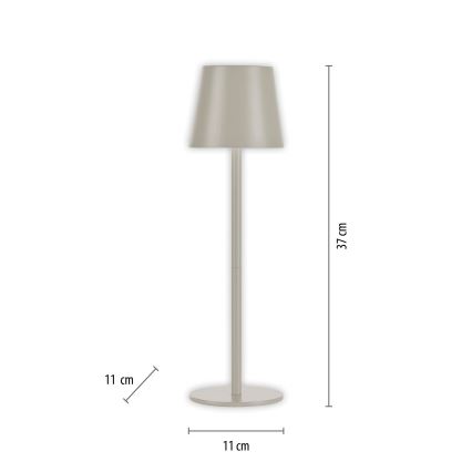 Leuchten Direkt 19250-40 - LED Väli hämardatav laetav laualamp EURIA LED/3W/5V 2600 mAh IP54 hall