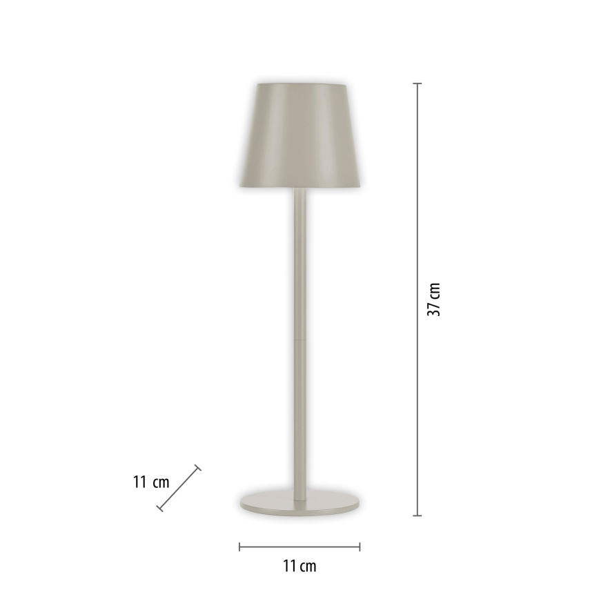 Leuchten Direkt 19250-40 - LED Väli hämardatav laetav laualamp EURIA LED/3W/5V 2600 mAh IP54 hall