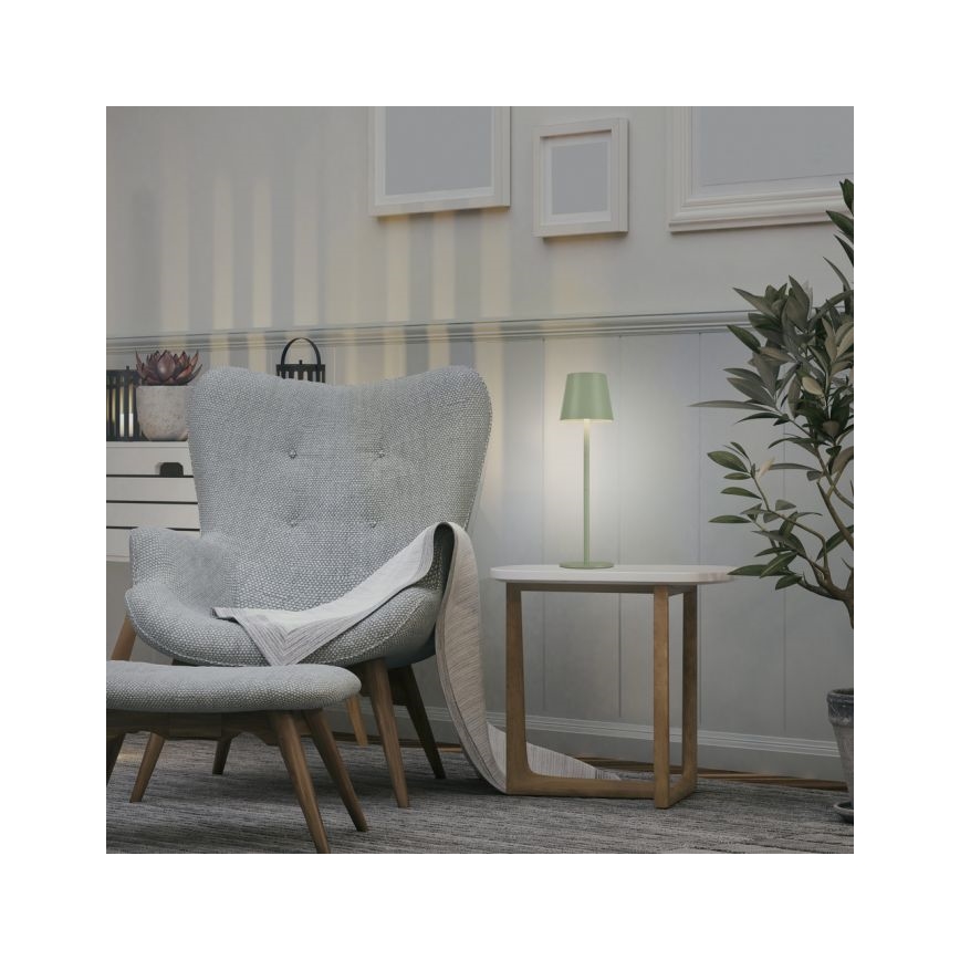 Leuchten Direkt 19250-43 - LED Väli hämardatav laetav laualamp EURIA LED/3W/5V IP54 roheline