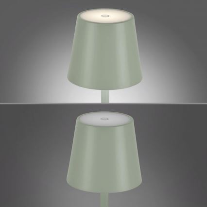 Leuchten Direkt 19250-43 - LED Väli hämardatav laetav laualamp EURIA LED/3W/5V IP54 roheline