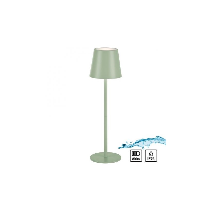 Leuchten Direkt 19250-43 - LED Väli hämardatav laetav laualamp EURIA LED/3W/5V IP54 roheline