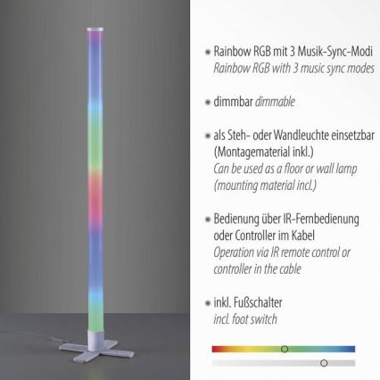 Leuchten Direkt 19902-21 - LED RGB Hämardatav lamp RINGO LED/10W/230V+pult