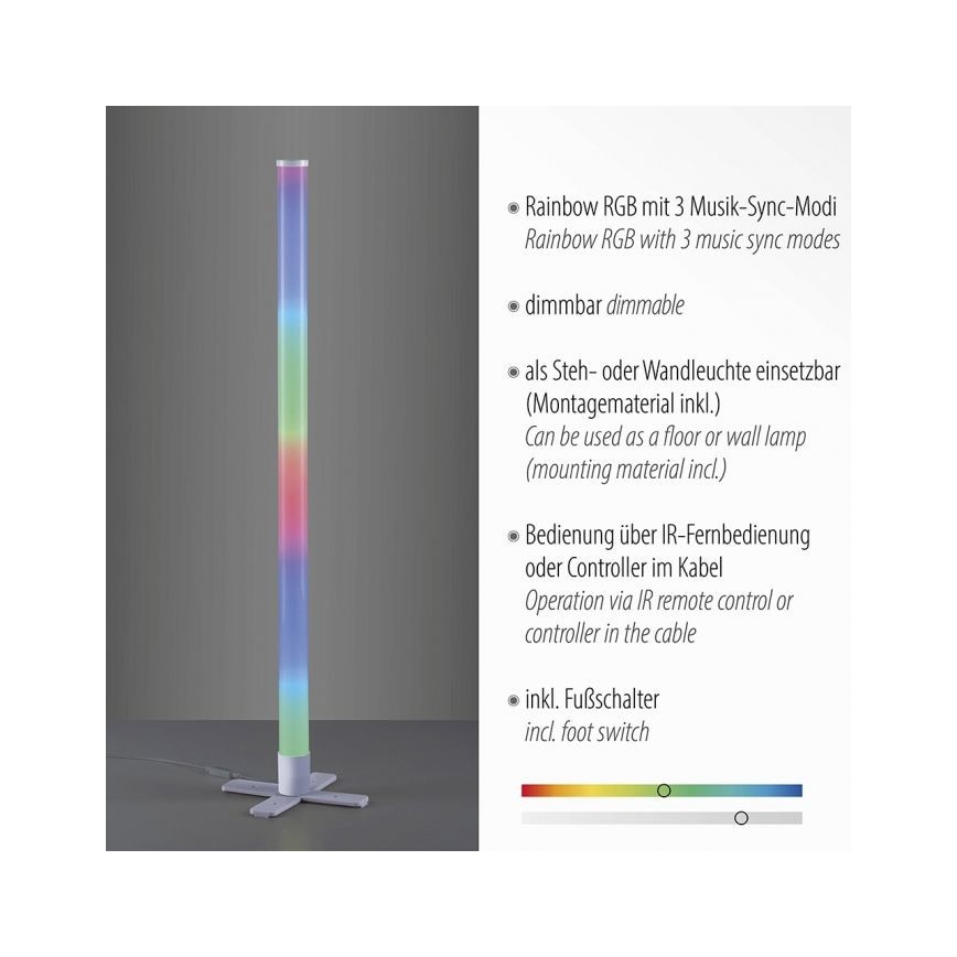Leuchten Direkt 19902-21 - LED RGB Hämardatav lamp RINGO LED/10W/230V+pult