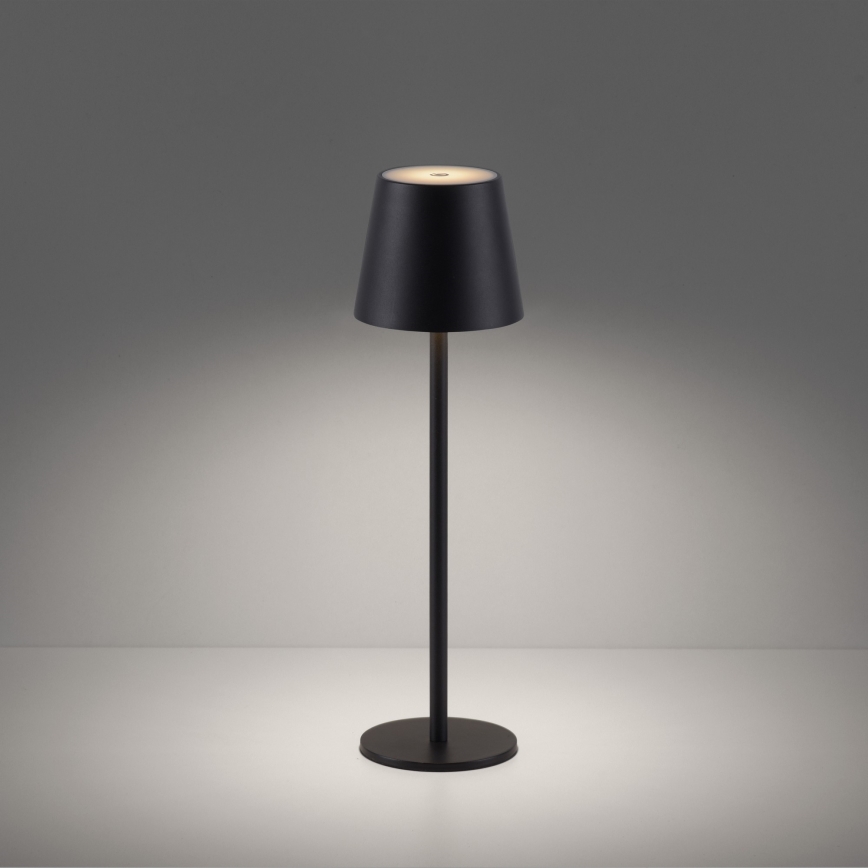 Leuchten Direkt 19250-18 - LED Väli hämardatav laetav laualamp EURIA LED/3W/5V 2600 mAh IP54 must