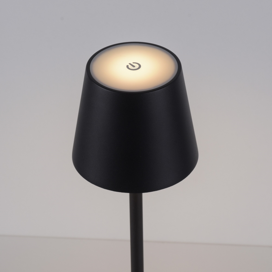 Leuchten Direkt 19250-18 - LED Väli hämardatav laetav laualamp EURIA LED/3W/5V 2600 mAh IP54 must