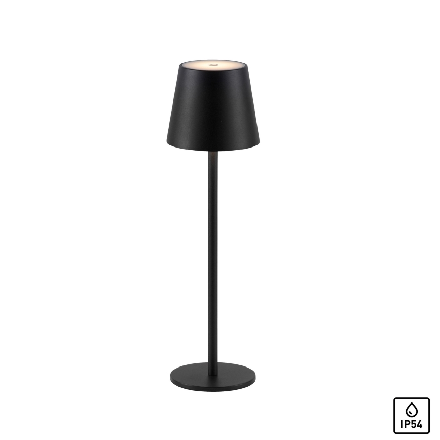 Leuchten Direkt 19250-18 - LED Väli hämardatav laetav laualamp EURIA LED/3W/5V 2600 mAh IP54 must