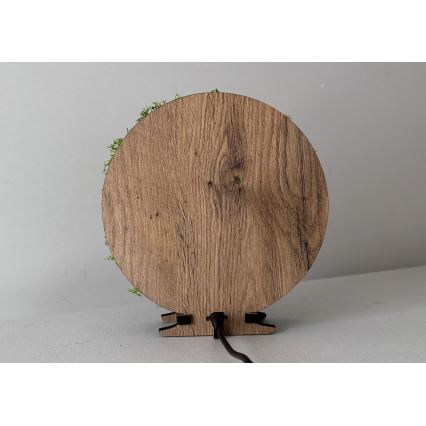 Li-Go 23622/DUB2 - Hämardatav LED-lauakaunistus LED/12W/230V 20x22 cm tamm/Rist samblas