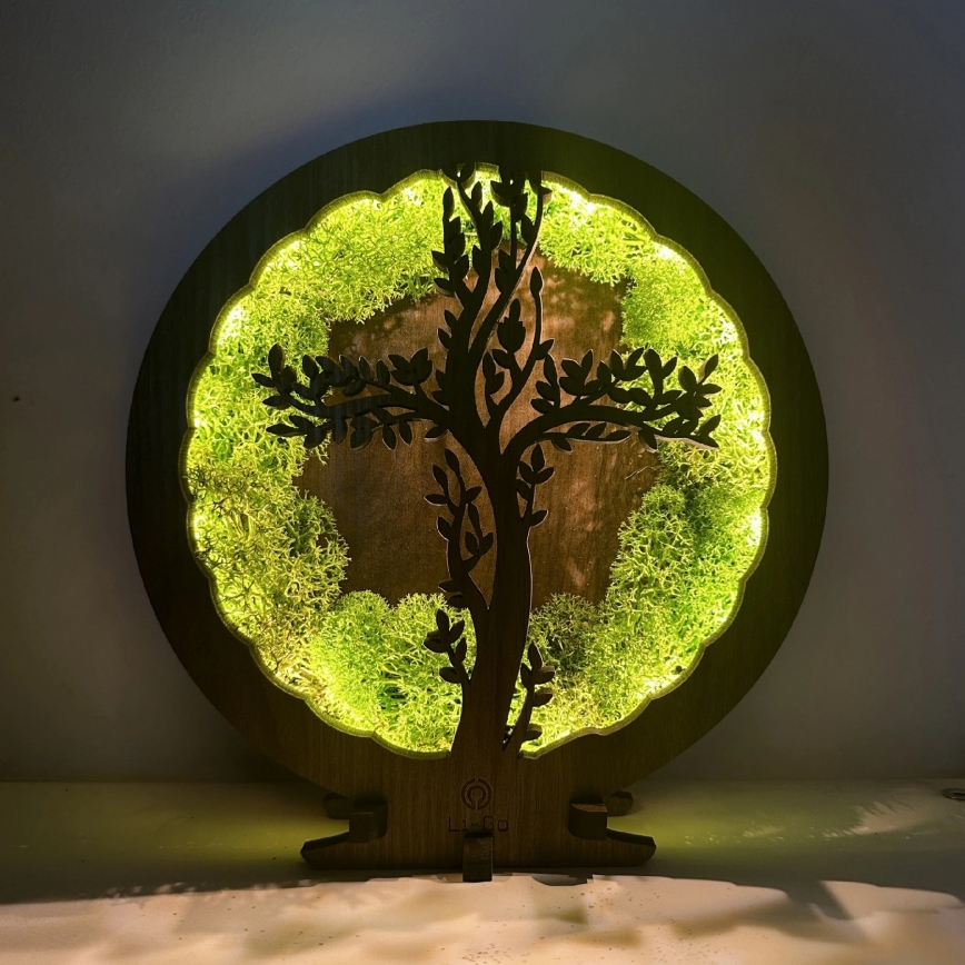 Li-Go 23622/DUB2 - Dekoratiivne hämardatav LED laualamp LED/12W/230V 20x22 cm tamm/Rist samblas