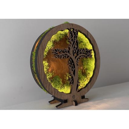 Li-Go 23622/DUB2 - Dekoratiivne hämardatav LED laualamp LED/12W/230V 20x22 cm tamm/Rist samblas