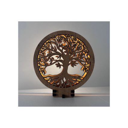 Li-Go 23648/DUB2 - Hämardatav LED-lauakaunistus LED/12W/230V 30x31 cm tamm/Elupuu