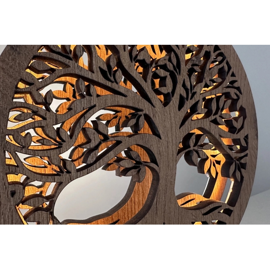 Li-Go 23648/DUB2 - Hämardatav LED-lauakaunistus LED/12W/230V 30x31 cm tamm/Elupuu