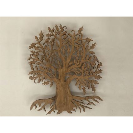 Li-Go 23673/DUB2 - LED hämardatav seinakaunistus LED/10W/5V 20000 mAh 45x55 cm tamm + kaugjuhtimispult