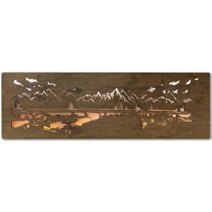 Li-Go 4778/A/4 - hämardatav LED-seinakaunistus LED/10W/5V 30000 mAh 120x40 cm tamm/Järv