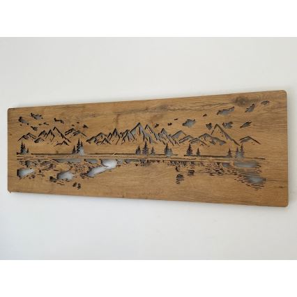 Li-Go 4778/A/4 - hämardatav LED-seinakaunistus LED/10W/5V 30000 mAh 120x40 cm tamm/Järv