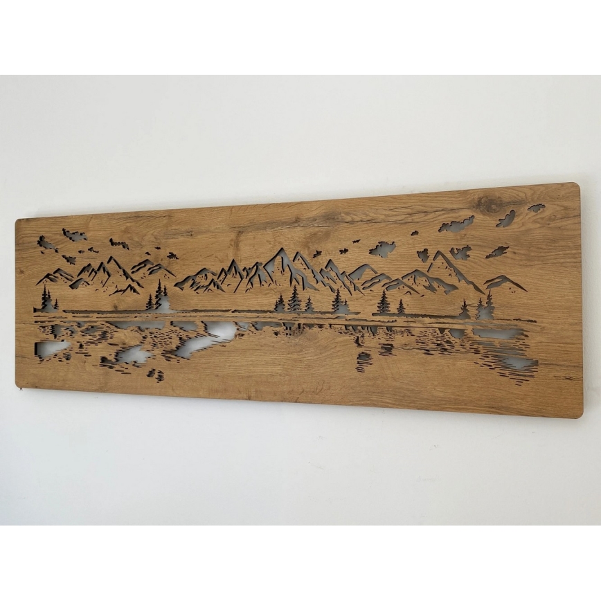 Li-Go 4778/A/4 - hämardatav LED-seinakaunistus LED/10W/5V 30000 mAh 120x40 cm tamm/Järv