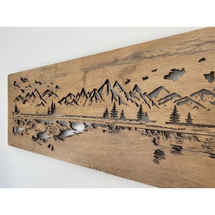 Li-Go 4778/A/4 - hämardatav LED-seinakaunistus LED/10W/5V 30000 mAh 120x40 cm tamm/Järv