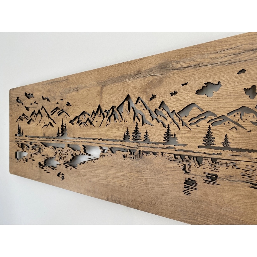 Li-Go 4778/A/4 - hämardatav LED-seinakaunistus LED/10W/5V 30000 mAh 120x40 cm tamm/Järv