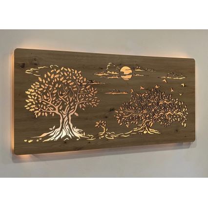 Li-Go 5307/DUB2 - hämardatav LED-seinakaunistus LED/24W/230V 120x60 cm tamm/Tři duby