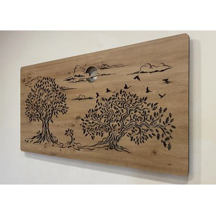 Li-Go 5307/DUB2 - hämardatav LED-seinakaunistus LED/24W/230V 120x60 cm tamm/Tři duby