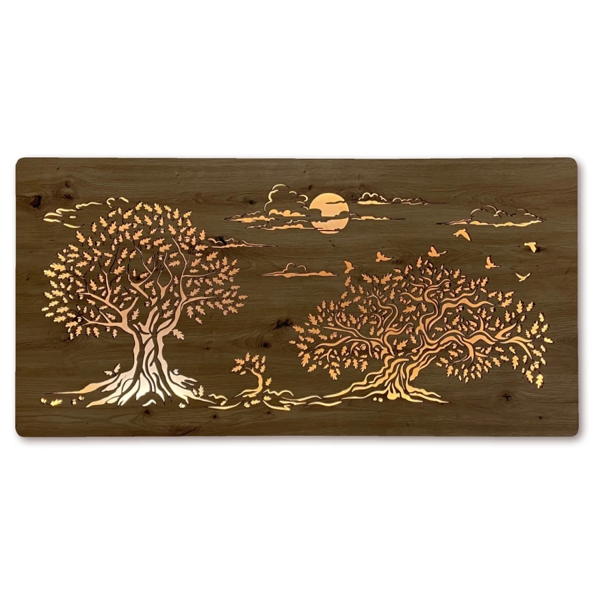 Li-Go 5307/DUB2 - hämardatav LED-seinakaunistus LED/24W/230V 120x60 cm tamm/Tři duby