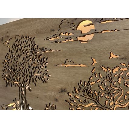 Li-Go 5307/DUB2 - hämardatav LED-seinakaunistus LED/24W/230V 120x60 cm tamm/Tři duby