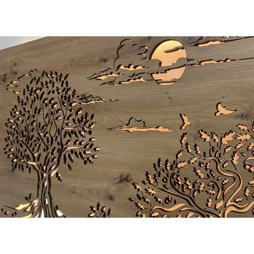 Li-Go 5307/DUB2 - hämardatav LED-seinakaunistus LED/24W/230V 120x60 cm tamm/Tři duby