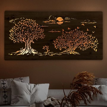 Li-Go 5307/DUB2 - hämardatav LED-seinakaunistus LED/24W/230V 120x60 cm tamm/Tři duby