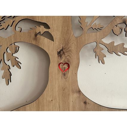 Li-Go 5732/DUB/S2 - LED hämardatav seinakaunistus LED/10W/5V 20000 mAh 68x80 cm tamm