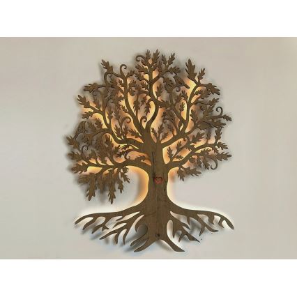 Li-Go 5739/DUB2 - Hämardatav LED-seinakaunistus LED/10W/230V 68x80 cm tamm