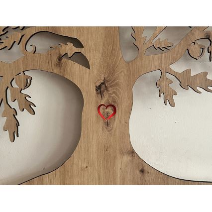 Li-Go 5739/DUB2 - Hämardatav LED-seinakaunistus LED/10W/230V 68x80 cm tamm