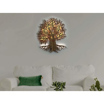 Li-Go 5747/DUB2 - LED Hämardatav seinakaunistus LED/10W/230V 45x55 cm tamm