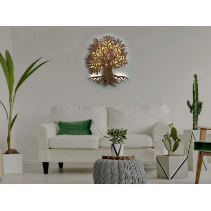 Li-Go 5747/DUB2 - LED Hämardatav seinakaunistus LED/10W/230V 45x55 cm tamm