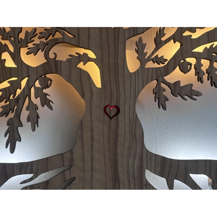 Li-Go 5747/DUB2 - LED Hämardatav seinakaunistus LED/10W/230V 45x55 cm tamm