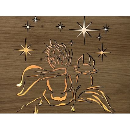 Li-Go 5788/DUB2 - LED lauakaunistus LED/12W/230V 19x19 cm tamm/Väike prints