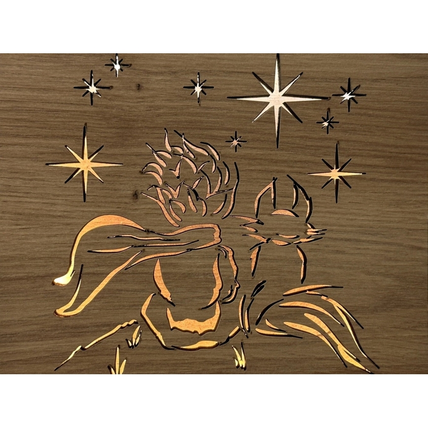 Li-Go 5788/DUB2 - LED lauakaunistus LED/12W/230V 19x19 cm tamm/Väike prints