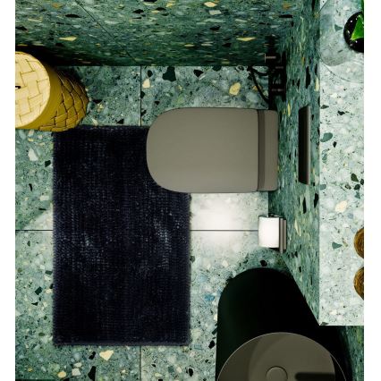 Libisemiskindel vannimatt CHENILLE 50x80 cm must