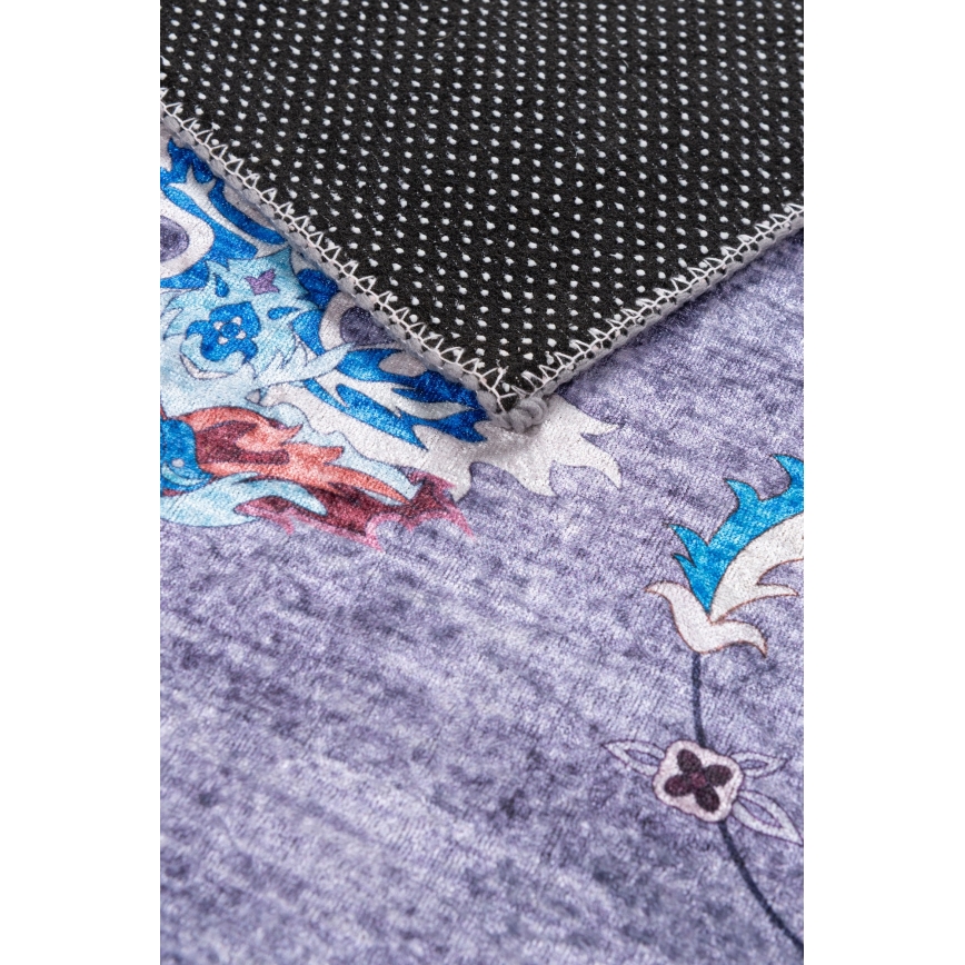 Libisemisvastane idamaine vaip PRINT SHINE 70x140 cm, sinine