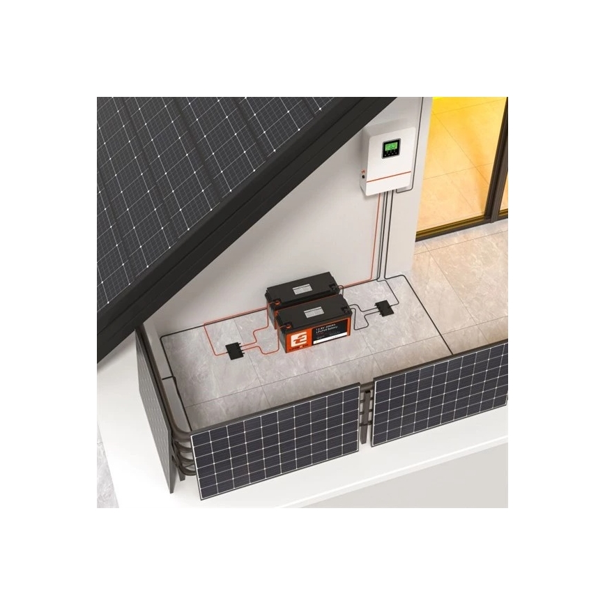 LiFePO4-aku päikesesüsteemidele 12,8V/200Ah IP66