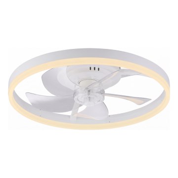 LIHTSALT VALGUS. 14624-16 - LED-hämardatav laeventilaator valgusega RITA LED/22W/230V 3000-6000K läbimõõt 50 cm valge + kaugjuhtimispult