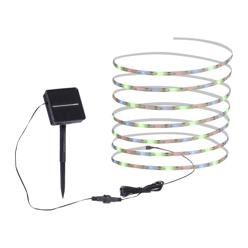 JUST LIGHT. 19971-18 - LED RGB päikesetoitega valgusriba TEANIA LED/3,7V 5 m 1200 mAh IP44 must